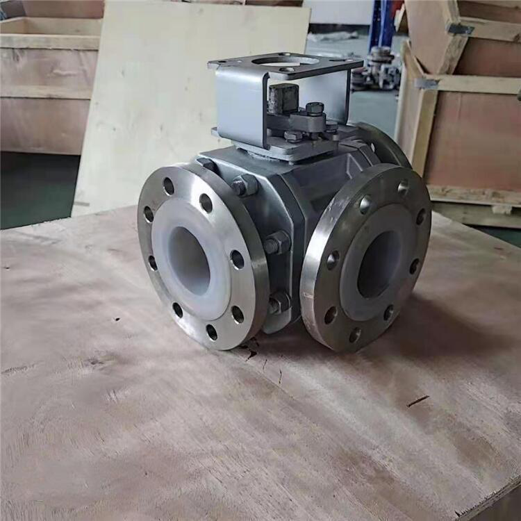 Q45F46不銹鋼T型三通襯氟球閥